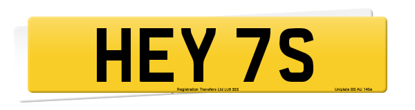 Registration number HEY 7S